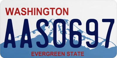 WA license plate AAS0697