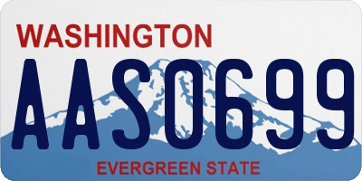 WA license plate AAS0699