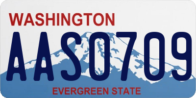 WA license plate AAS0709