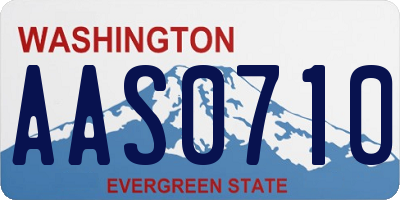 WA license plate AAS0710