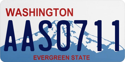 WA license plate AAS0711
