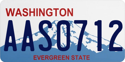 WA license plate AAS0712