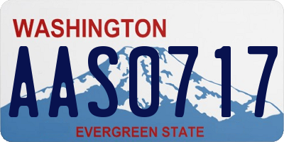 WA license plate AAS0717