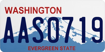 WA license plate AAS0719