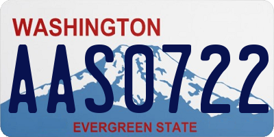 WA license plate AAS0722