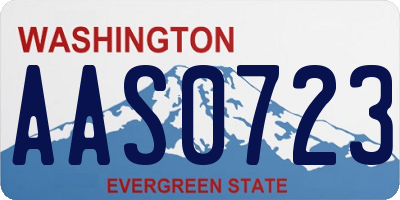 WA license plate AAS0723