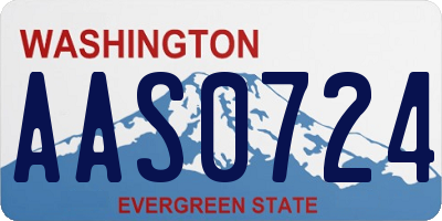 WA license plate AAS0724