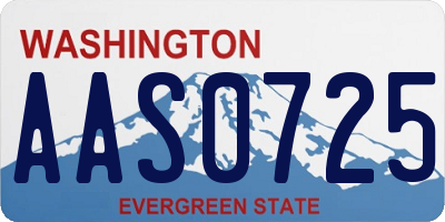 WA license plate AAS0725