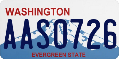 WA license plate AAS0726