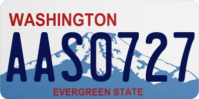 WA license plate AAS0727