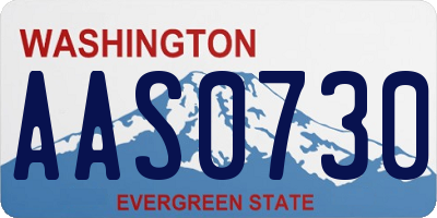 WA license plate AAS0730