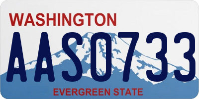 WA license plate AAS0733