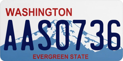 WA license plate AAS0736