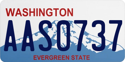 WA license plate AAS0737