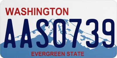WA license plate AAS0739