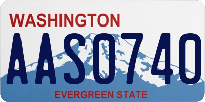WA license plate AAS0740