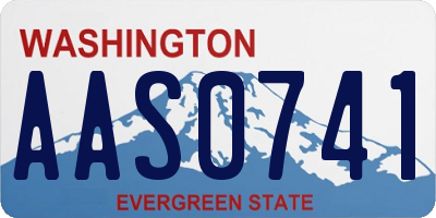 WA license plate AAS0741