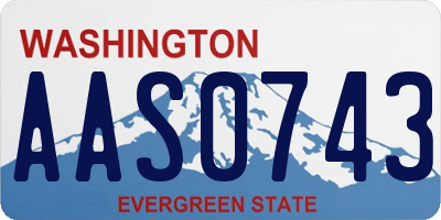 WA license plate AAS0743