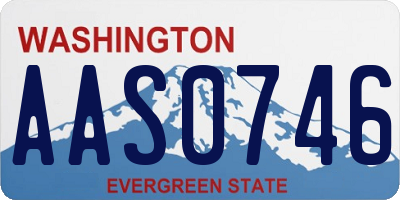 WA license plate AAS0746