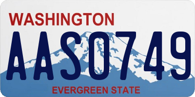 WA license plate AAS0749