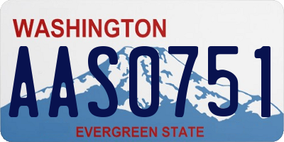 WA license plate AAS0751