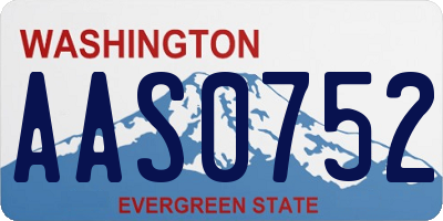 WA license plate AAS0752