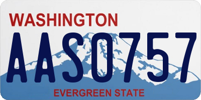 WA license plate AAS0757