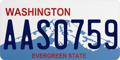 WA license plate AAS0759