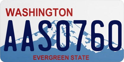 WA license plate AAS0760