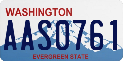 WA license plate AAS0761