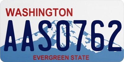 WA license plate AAS0762