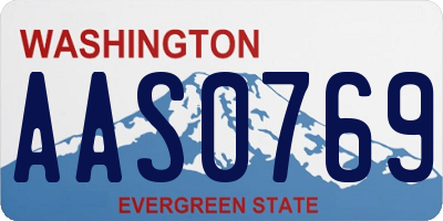 WA license plate AAS0769