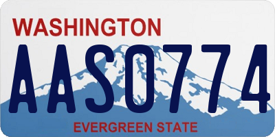 WA license plate AAS0774