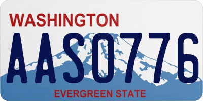 WA license plate AAS0776