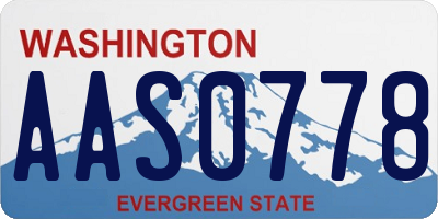 WA license plate AAS0778