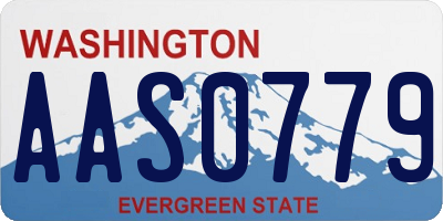 WA license plate AAS0779