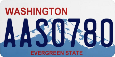 WA license plate AAS0780