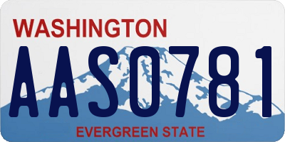 WA license plate AAS0781