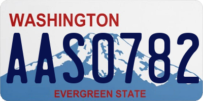 WA license plate AAS0782