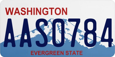 WA license plate AAS0784