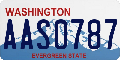 WA license plate AAS0787