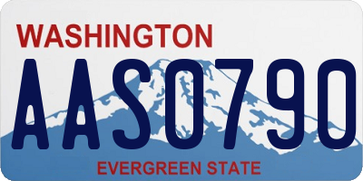 WA license plate AAS0790