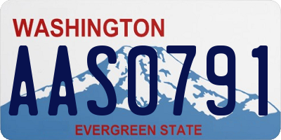 WA license plate AAS0791