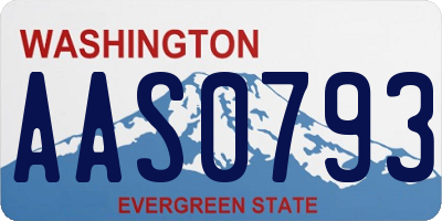 WA license plate AAS0793