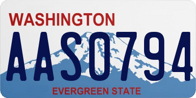 WA license plate AAS0794