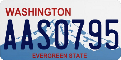 WA license plate AAS0795