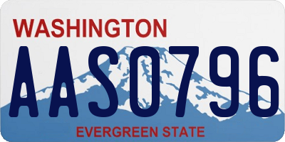WA license plate AAS0796