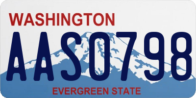 WA license plate AAS0798