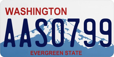 WA license plate AAS0799