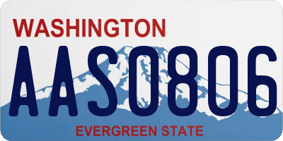 WA license plate AAS0806